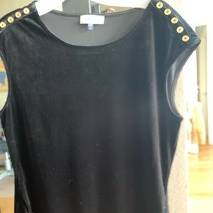 Calvin Klein black velvet top